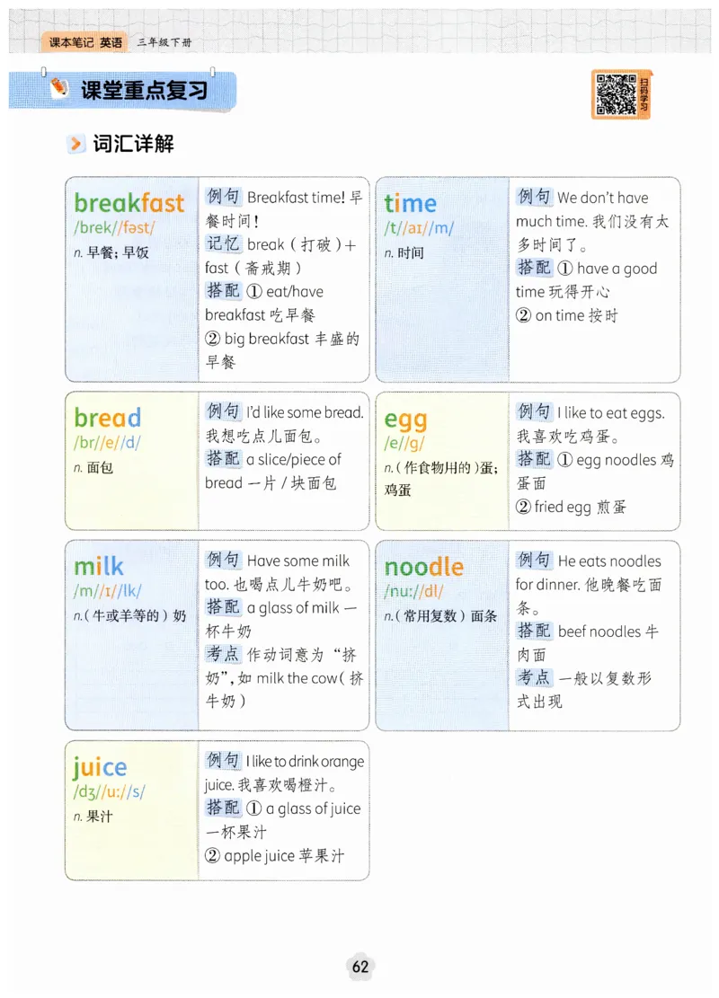小学英语PEP3年级下册课堂笔记（25春最新版）_26春四年级上下册人教版_四上英语合集人教版PEP英语四年级上册新教材（教学视频+课件+动画+音频+练习+教案）_17练习资料