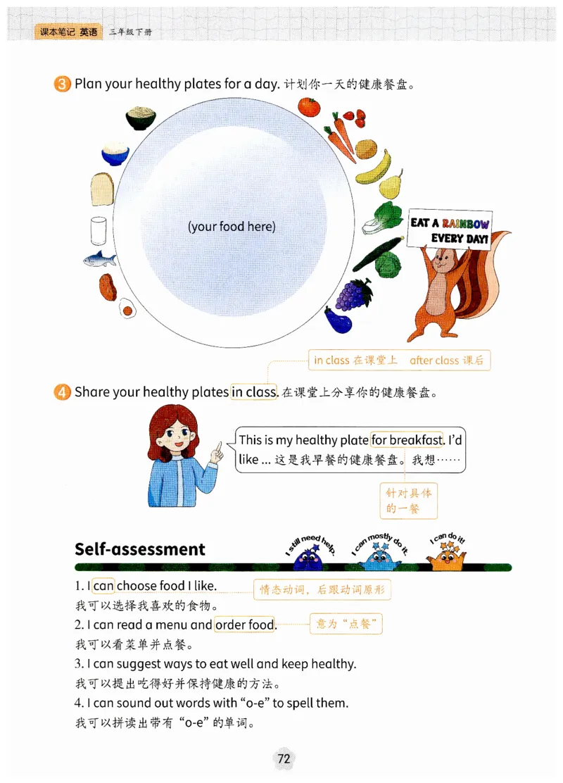 小学英语PEP3年级下册课堂笔记（25春最新版）_26春四年级上下册人教版_四上英语合集人教版PEP英语四年级上册新教材（教学视频+课件+动画+音频+练习+教案）_17练习资料