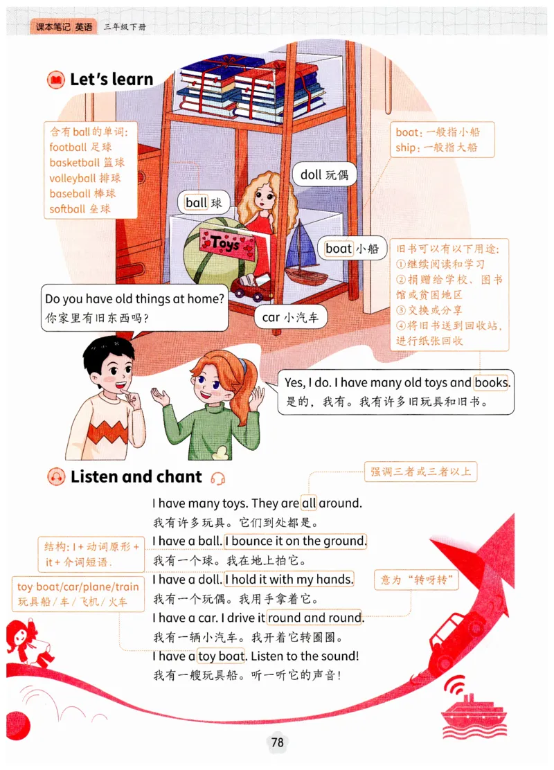 小学英语PEP3年级下册课堂笔记（25春最新版）_26春四年级上下册人教版_四上英语合集人教版PEP英语四年级上册新教材（教学视频+课件+动画+音频+练习+教案）_17练习资料