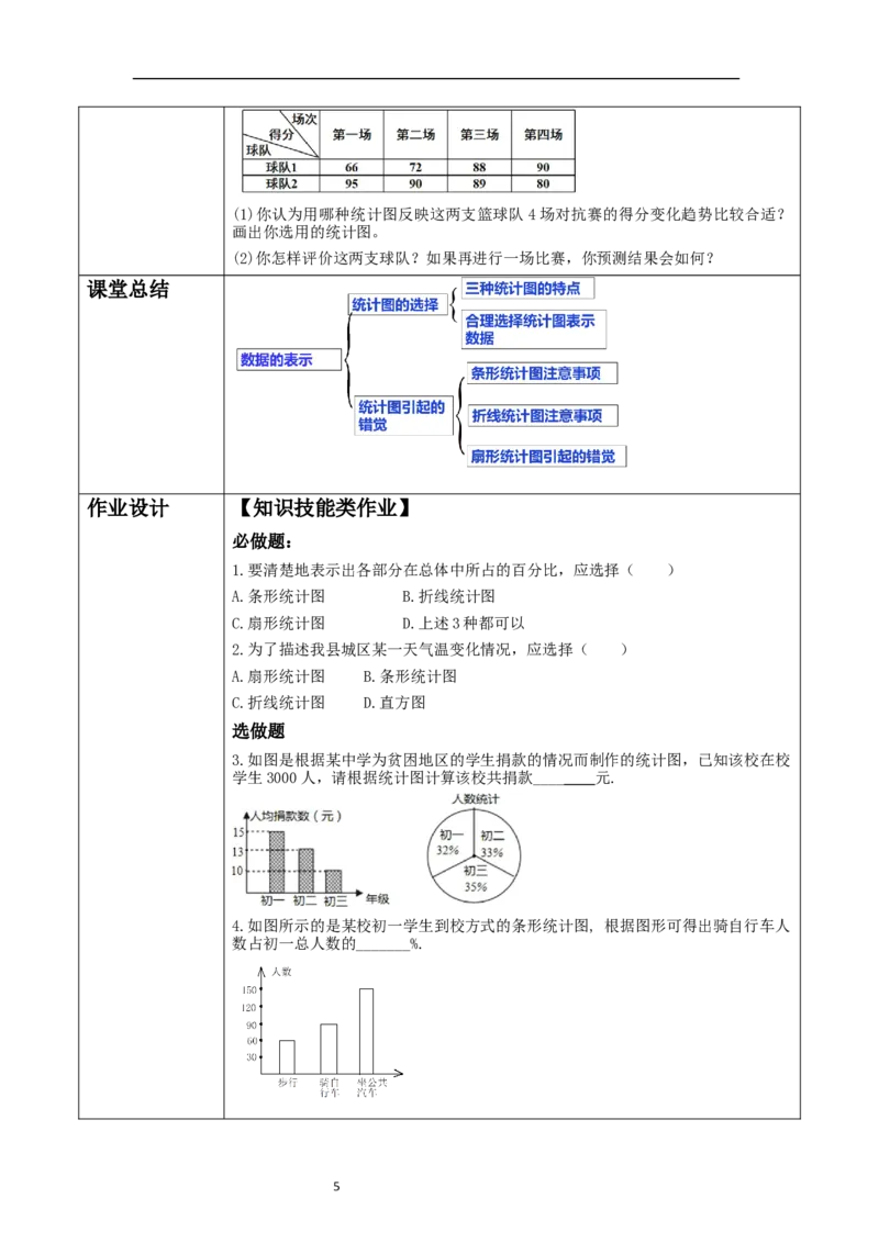 《6.3.3数据的表示》教学设计_北师大初中数学_7上-北师大版初中数学_7上-初中数学北师大（2024新版）持续更新_01课件+教案（大单元教学）