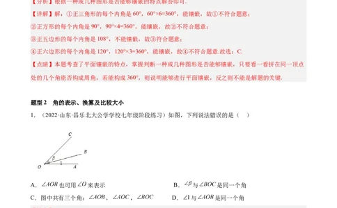 专题09基本平面图形重难点题型13个（解析版）_北师大初中数学_7上-北师大版初中数学_7上-初中数学北师大（旧版）赠送_06专项讲练