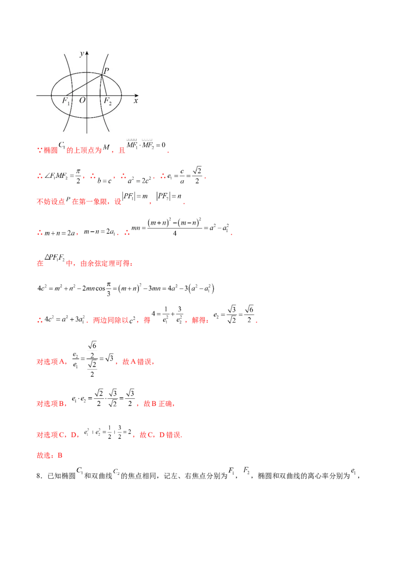 专题17圆锥曲线离心率问题精妙解法（练习）（解析版）_02高考数学_2025年新高考资料_二轮复习_01高考语文等多个文件_上好课2025年高考数学二轮复习讲练测（新高考通用）