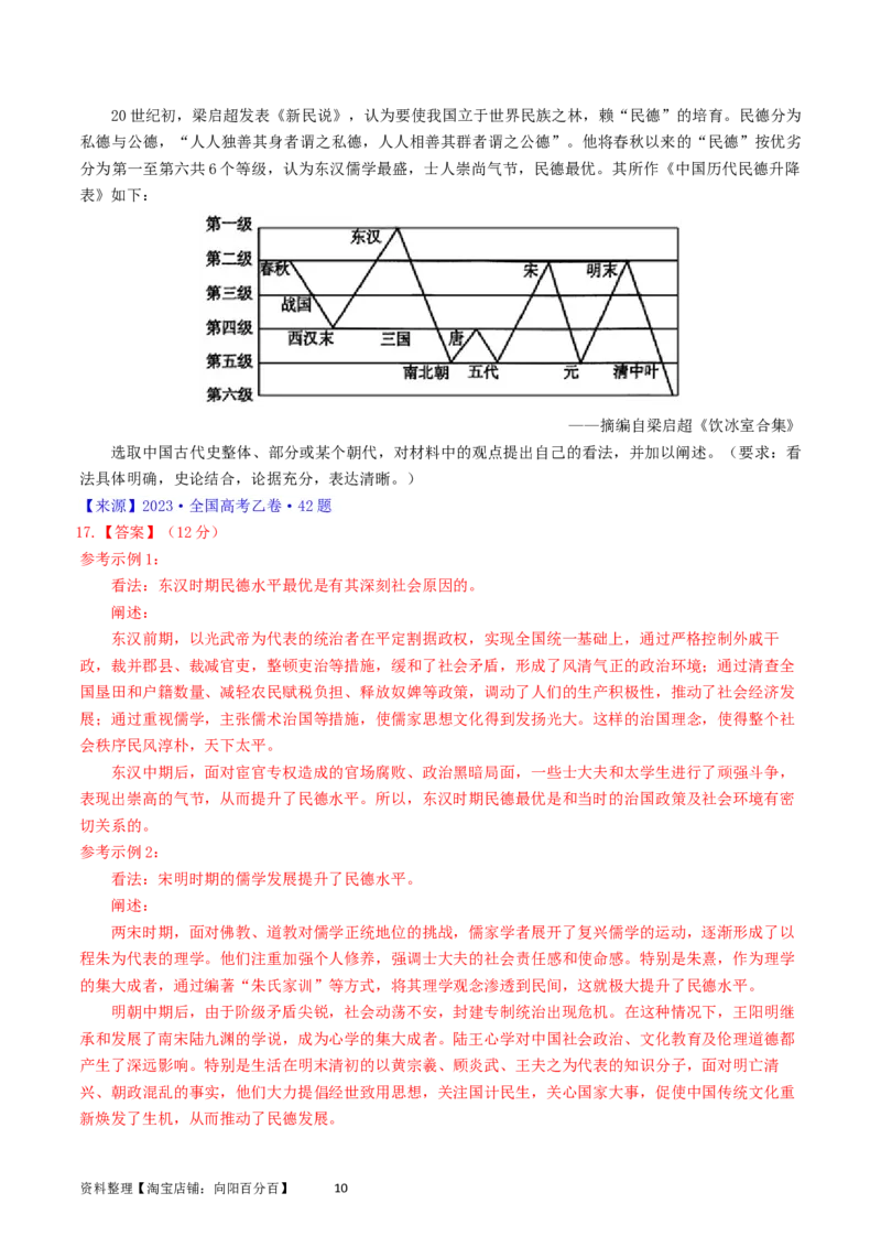专题16选择性必修3文化交流与传播（解析版）_07高考历史_通用版（老高考）复习资料_2024年复习资料_完五年（2019-2023）高考历史真题分项汇编（全国通用）