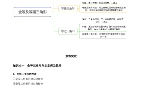 专题01全等及等腰三角形（知识点串讲）（原卷版）_北师大初中数学_8下-北师大版初中数学_旧版-可参考_06专项讲练_八年级数学下册期末考点大串讲（北师大版）