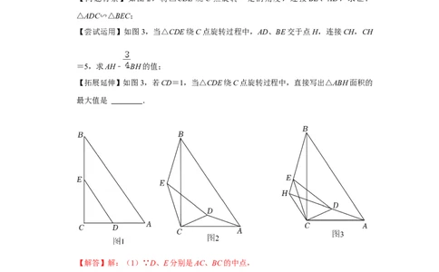 专项12相似三角形-手拉手旋转型综合应用（2大类型）（解析版）_北师大初中数学_9下-北师大版初中数学_06专项讲练_2022-2023学年九年级数学全册高分突破必练专题（北师大版）