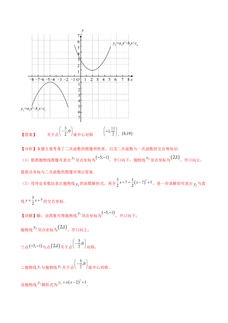 第二十二章二次函数（单元重点综合测试）(教师版）_初中数学_九年级数学上册（人教版）_知识点汇总-U105_2025版