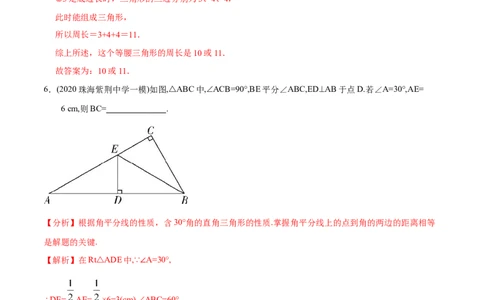 专题1.1三角形证明知识梳理+真题演练-八年级数学下学期期末复习宝典（北师大版）（解析版）_北师大初中数学_8下-北师大版初中数学_旧版-可参考_06专项讲练