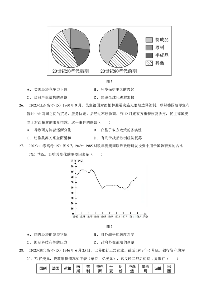 专题13风云变幻&mdash;&mdash;近代以来的国际关系与国际格局的演变（练习）（原卷版）_07高考历史_2025年新高考资料_二轮复习_01高考语文等多个文件
