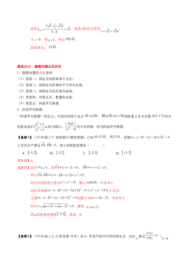 专题15直线与圆（4知识点+3重难点+12方法技巧+4易错易混）（解析版）_02高考数学_2025年新高考资料_一轮复习_上好课2025年高考数学一轮复习知识清单3246850_知识必备&middot;夯基础