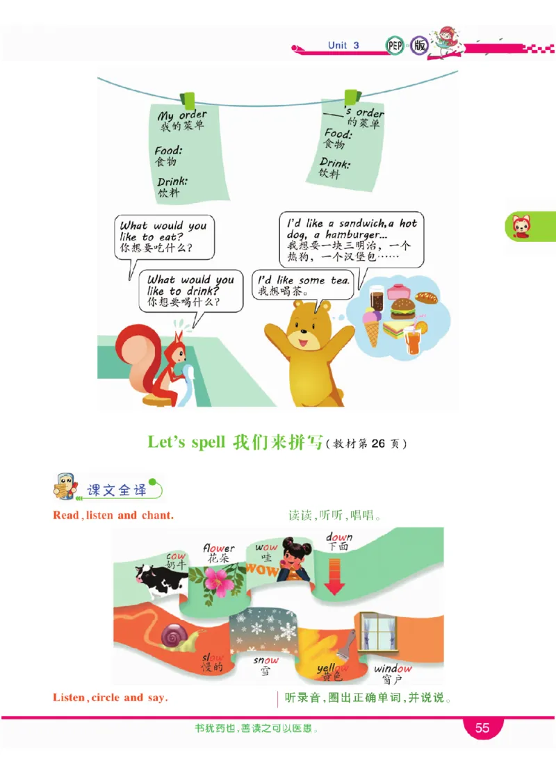 人教版英语五年级上册教材全解全析_26春四年级上下册人教版_四上英语合集人教版PEP英语四年级上册新教材（教学视频+课件+动画+音频+练习+教案）_17练习资料_《教材全解》