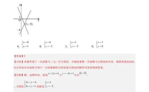 5.4二元一次方程组与一次函数（题型专练）（解析版）_北师大初中数学_8上-北师大版初中数学_初中数学北师大8上-2025秋季新版_第二套推荐25_04课件+教案+学案+练习（第4套）齐全_练习