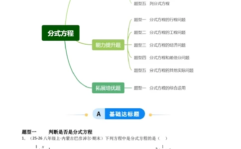 5.3分式方程（题型专练）（解析版）_北师大初中数学_8下-北师大版初中数学_2026春新版_第二套-东方_02.北师大数学8下试题+复习26春_分层作业