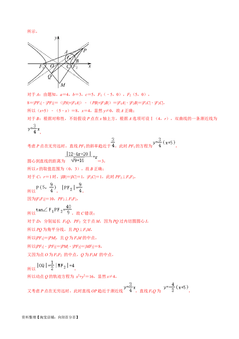 专题13双曲线（解析版）_02高考数学_新高考复习资料_2024年新高考资料_专项复习资料_完2023年高考真题题源解密（新高考）
