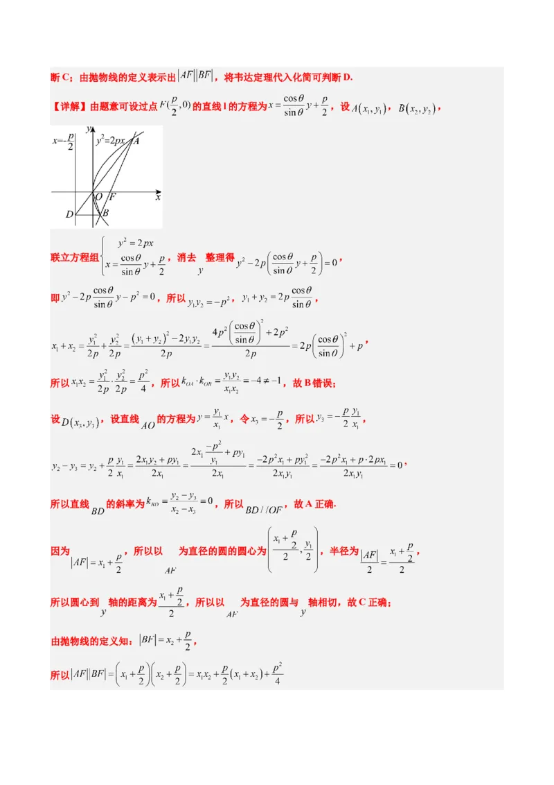 专题13圆锥曲线二级结论秒杀技巧（6大题型）-2025年高考数学二轮热点题型归纳与变式演练（新高考通用）（解析版）_02高考数学_2025年新高考资料_二轮复习_一、题型突破