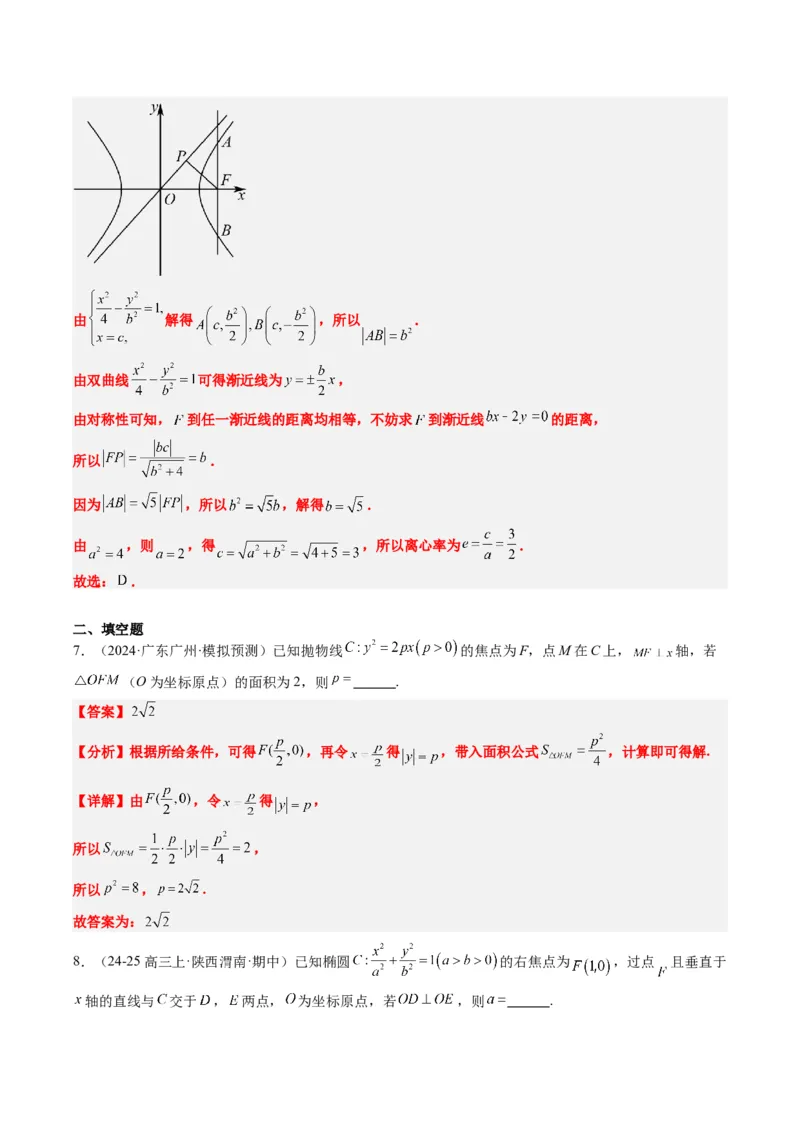 专题13圆锥曲线二级结论秒杀技巧（6大题型）-2025年高考数学二轮热点题型归纳与变式演练（新高考通用）（解析版）_02高考数学_2025年新高考资料_二轮复习_一、题型突破