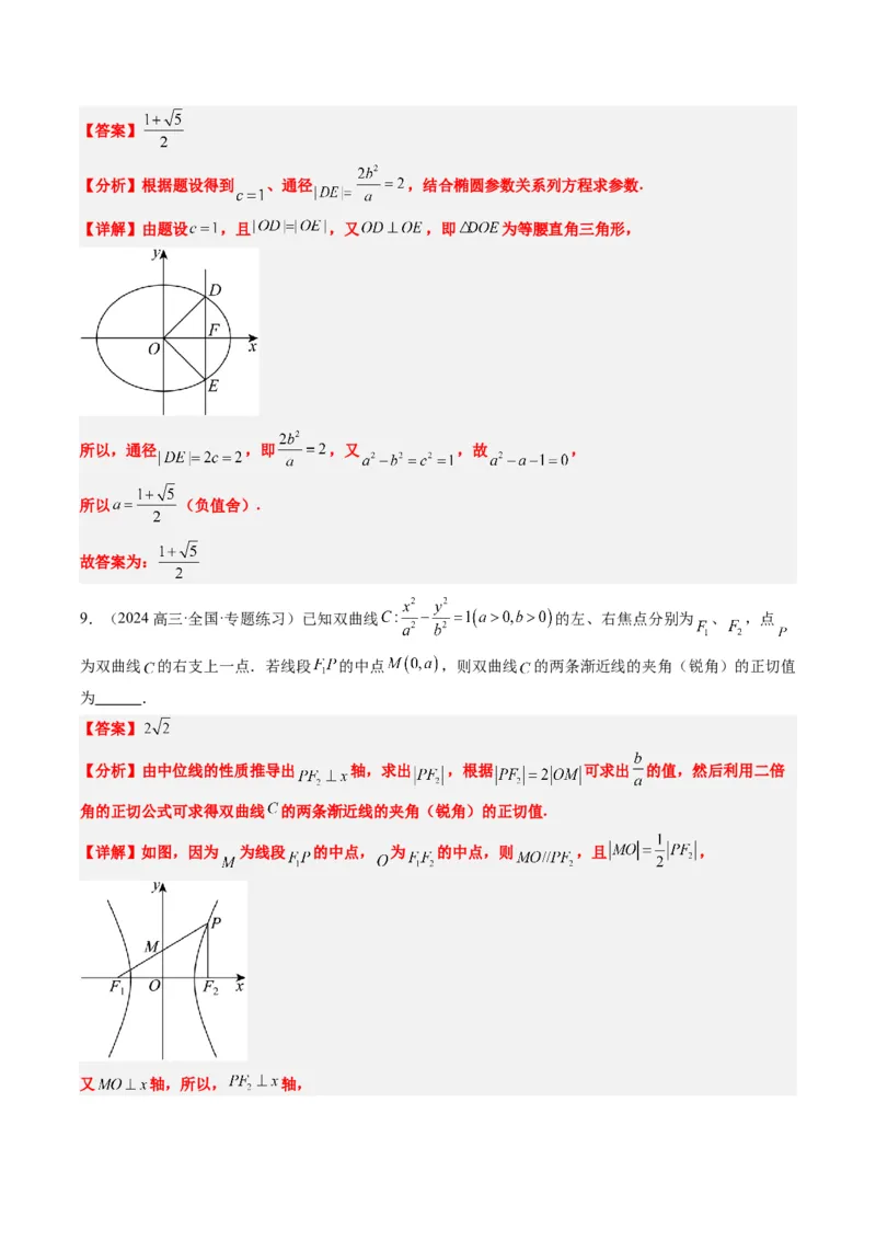 专题13圆锥曲线二级结论秒杀技巧（6大题型）-2025年高考数学二轮热点题型归纳与变式演练（新高考通用）（解析版）_02高考数学_2025年新高考资料_二轮复习_一、题型突破