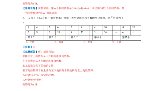 专题05探索与表达规律（解析版）_北师大初中数学_7上-北师大版初中数学_7上-初中数学北师大（旧版）赠送_06专项讲练