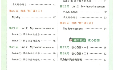 五年级英语人教PEP25版《一本寒假衔接》_26春四年级上下册人教版_四上英语合集人教版PEP英语四年级上册新教材（教学视频+课件+动画+音频+练习+教案）_17练习资料