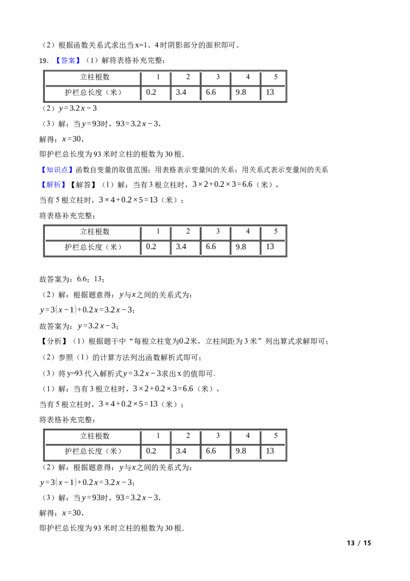 4.1函数(学生版)_北师大初中数学_8上-北师大版初中数学_初中数学北师大8上-2025秋季新版_第一套_03同步练习
