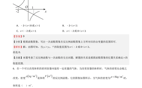 专题09反比例函数（解析版）_北师大初中数学_9上-北师大版初中数学_05习题试卷_5专项练习_专题09反比例函数-2023-2024学年九年级数学上学期期中期末挑战满分冲刺卷（北师大版）