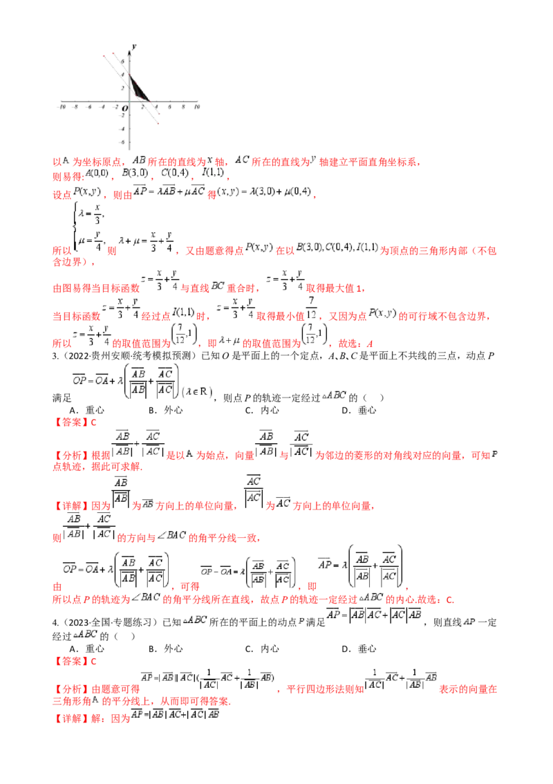 专题13向量线性运算及三大定理与四心归类（解析版）_02高考数学_2025年新高考资料_一轮复习_上好课2025年高考数学一轮复习知识清单3246850_题型必备&middot;冲高分