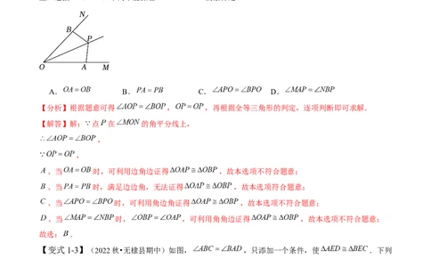 4.3全等三角形-题型&middot;技巧培优系列2022-2023学年七年级数学下册同步精讲精练(北师大版)（解析版）_北师大初中数学_7下-北师大版初中数学_7下-初中数学北师大版（旧版）赠送