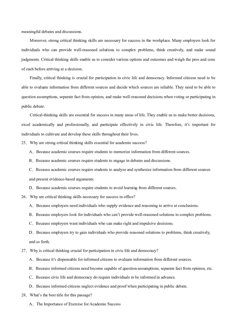 专题18阅读理解之说明文-2024年新高考英语一轮复习练小题刷大题提能力（原卷版）_03高考英语_新高考复习资料_2024年新高考资料_一轮复习资料_第二部分刷大题_阅读+完形填空+语法填空