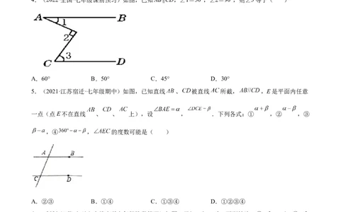 2.3平行线的性质-七年级数学下册《考点&bull;题型&bull;技巧》精讲与精练高分突破（北师大版）_北师大初中数学_7下-北师大版初中数学_7下-初中数学北师大版（旧版）赠送_06专项讲练