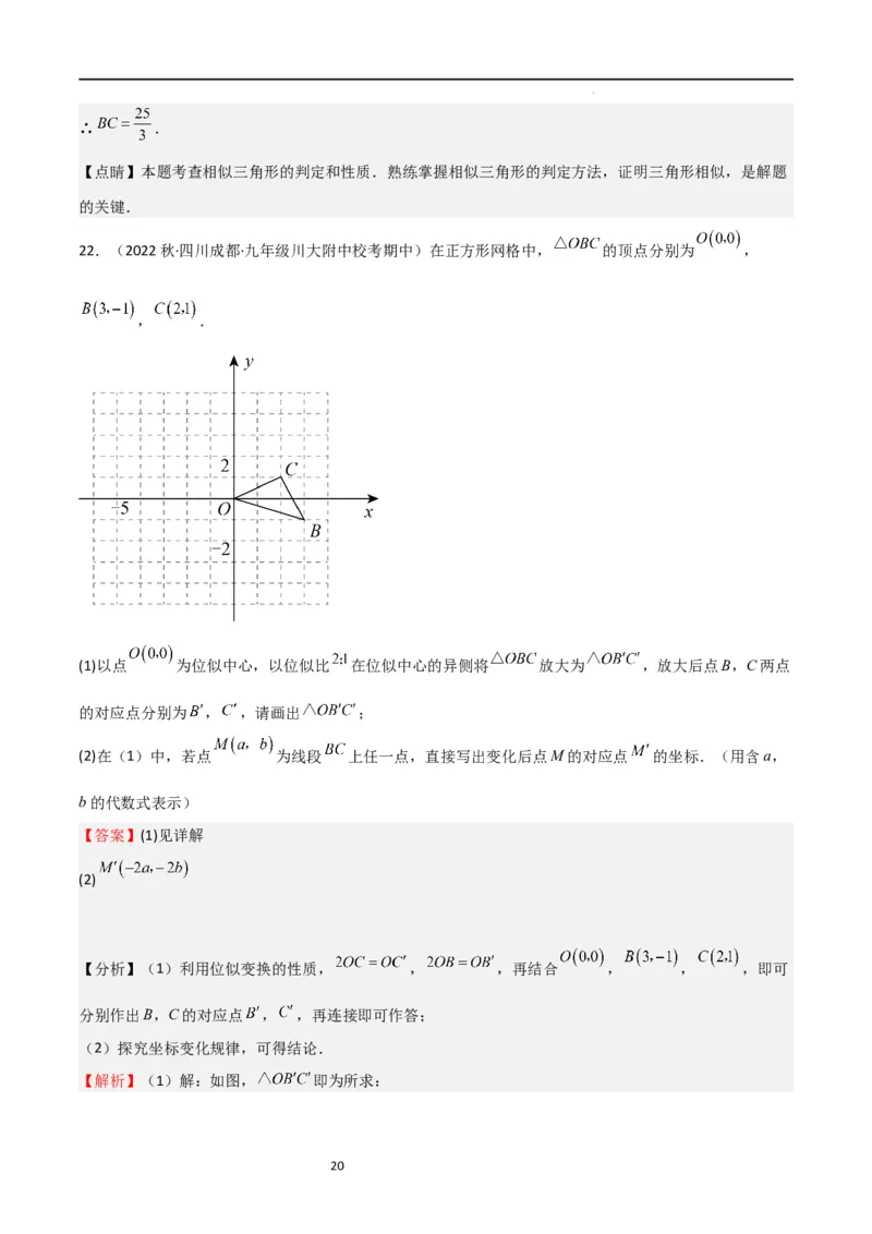 专题06图形的相似（重点，期中测试精选）（解析版）_北师大初中数学_9上-北师大版初中数学_05习题试卷_5专项练习