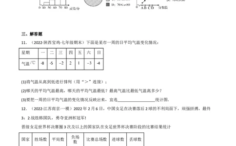 6.4统计图的选择（分层练习）（原卷版）_北师大初中数学_7上-北师大版初中数学_7上-初中数学北师大（旧版）赠送_05习题试卷_1课时练习_同步练习（第1套）