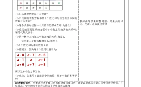 《3.3.1探索与表达规律》教学设计_北师大初中数学_7上-北师大版初中数学_7上-初中数学北师大（2024新版）持续更新_01课件+教案（大单元教学）