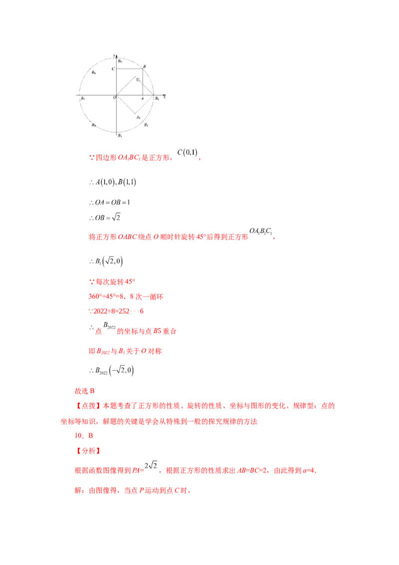 专题1.18直角坐标系背景下的特殊平行四边形（基础篇）（专项练习）-2022-2023学年九年级数学上册基础知识专项讲练（北师大版）_北师大初中数学_9上-北师大版初中数学_06专项讲练