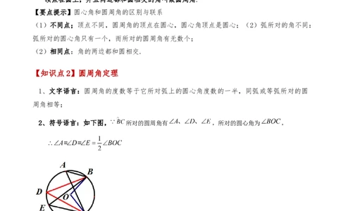 专题24.6圆周角（8大考点10类题型）（知识梳理与题型分类讲解）（人教版）（教师版）_初中数学_九年级数学上册（人教版）_专题突破练习-V4_2025版