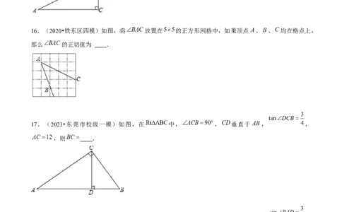 专题1.1锐角三角函数-九年级数学下册尖子生同步培优题典（原卷版）北师大版_北师大初中数学_9下-北师大版初中数学_05习题试卷_1课时练习_同步练习（第1套）