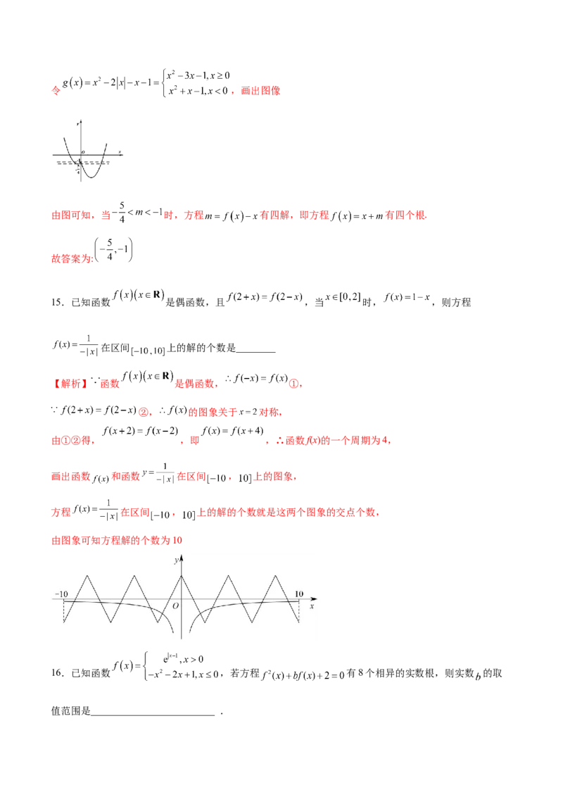 专题13函数的图象(二)(解析版)_02高考数学_新高考复习资料_2023年新高考资料_专项复习_2023年新高考数学之函数专项重点突破（新高考专用）