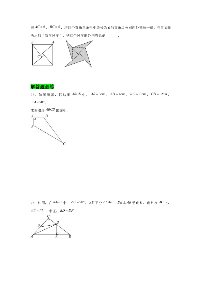 专题01三角形证明必刷常考题-八年级数学下学期期末冲刺满分必刷常考压轴题（北师大版）_北师大初中数学_8下-北师大版初中数学_旧版-可参考_06专项讲练