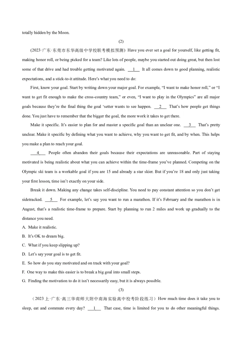 专题14阅读七选五-2024年高考英语二轮热点题型归纳与变式演练（新高考通用）（解析版）_03高考英语_2024年新高考资料_2.2024二轮复习_专题14+阅读七选五-2024年高考英语二轮