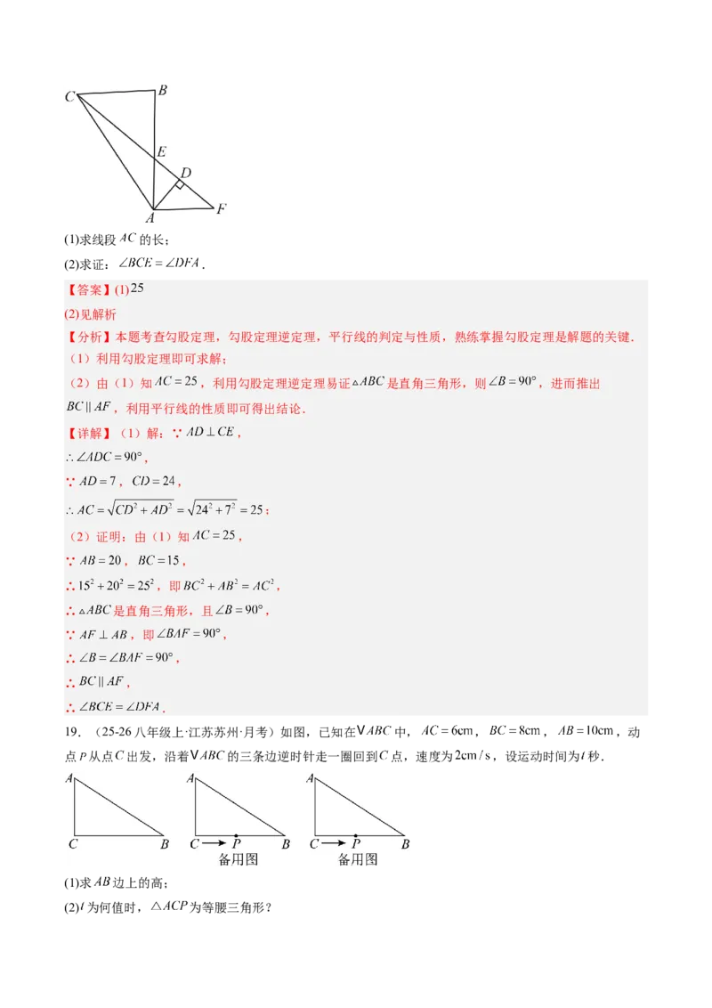 专题04直角三角形的性质与判定（8大题型）（专项训练）（解析版）_北师大初中数学_8下-北师大版初中数学_2026春新版_第二套-东方_02.北师大数学8下试题+复习26春_专项训练