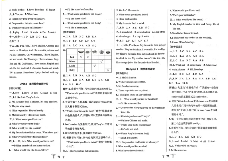 五年级英语上册人教PEP版24秋《小学霸冲A卷》_26春四年级上下册人教版_四上英语合集人教版PEP英语四年级上册新教材（教学视频+课件+动画+音频+练习+教案）_17练习资料