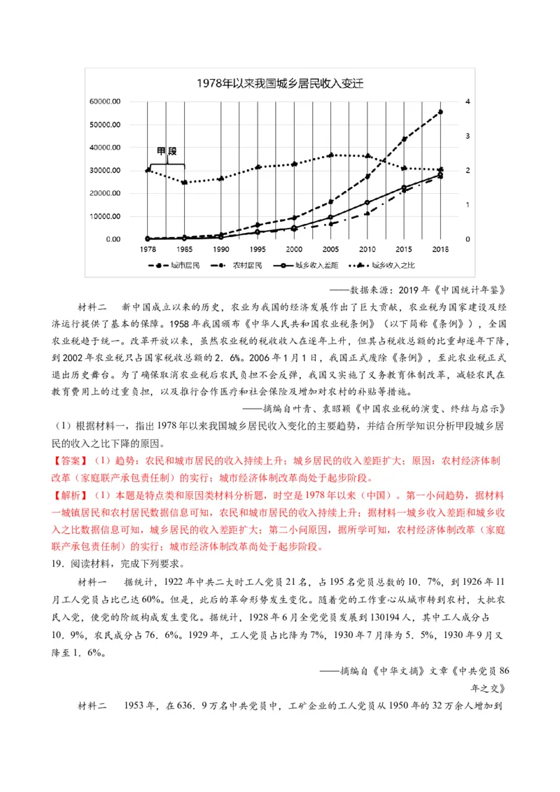 专题15变化趋势类非选择题（解析版）_07高考历史_2025年新高考资料_二轮复习_2025年高考历史二轮热点题型归纳与变式演练（新高考通用）3396109