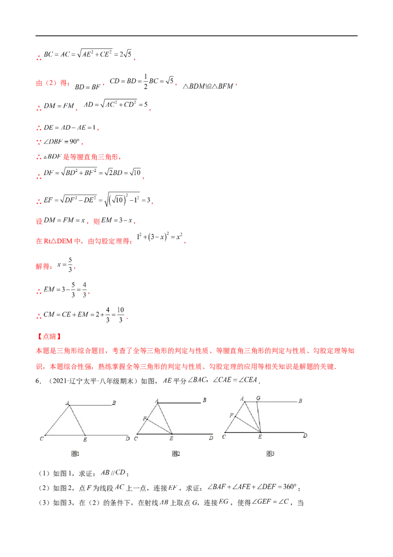 专练10几何压轴大题（10题）-八年级数学上学期期末考点必杀200题（北师大版）（解析版）_北师大初中数学_8上-北师大版初中数学_旧版_05习题试卷_5专项练习