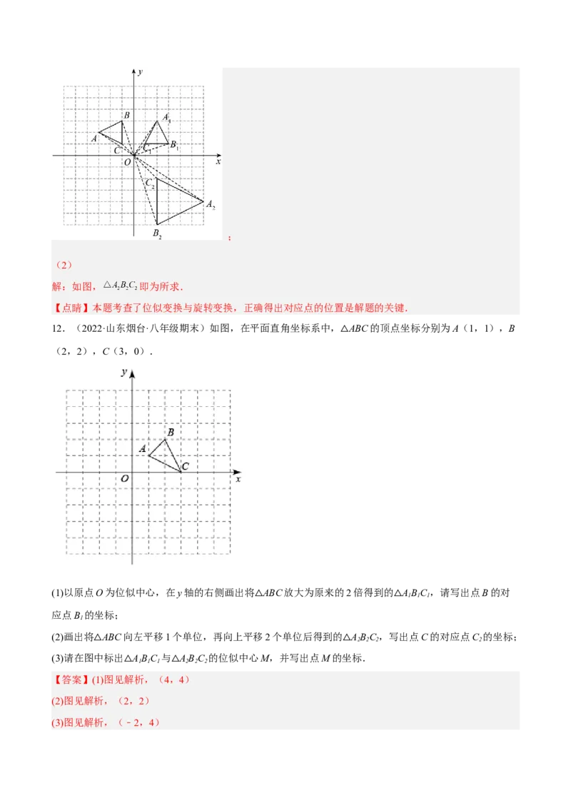 4.8图形的位似（分层练习）（解析版）_北师大初中数学_9上-北师大版初中数学_05习题试卷_1课时练习_同步练习（第1套）