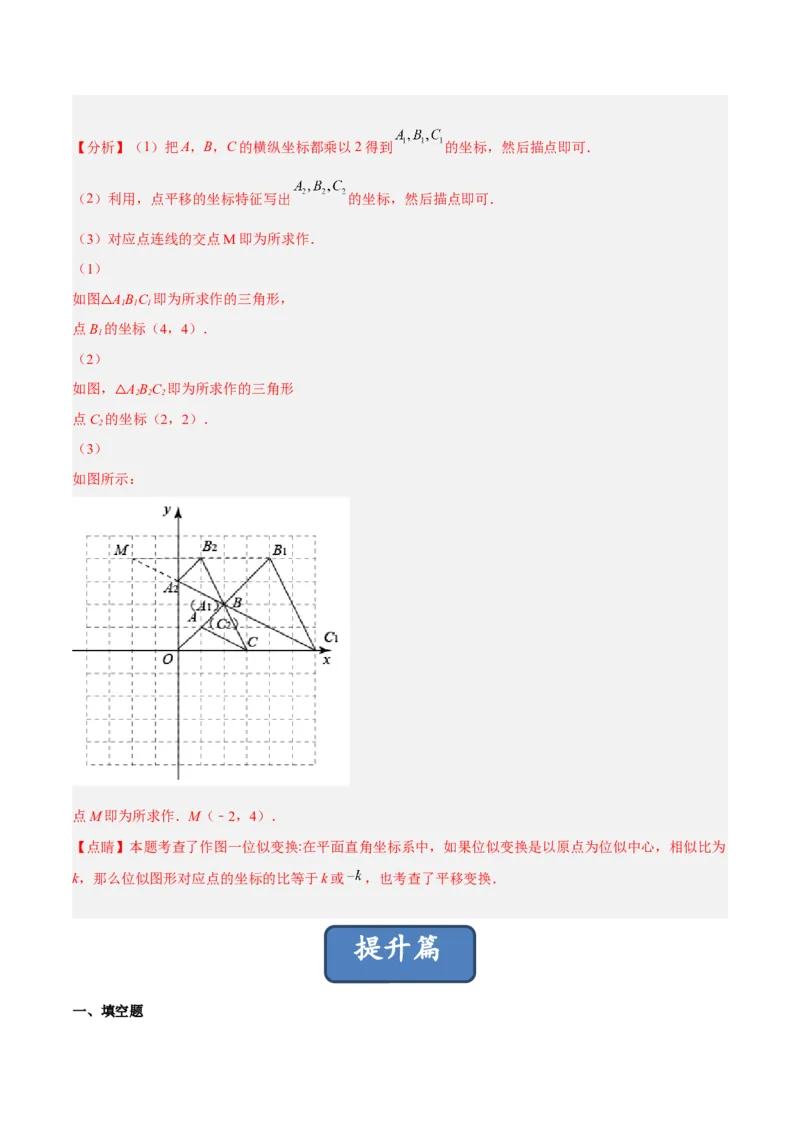 4.8图形的位似（分层练习）（解析版）_北师大初中数学_9上-北师大版初中数学_05习题试卷_1课时练习_同步练习（第1套）
