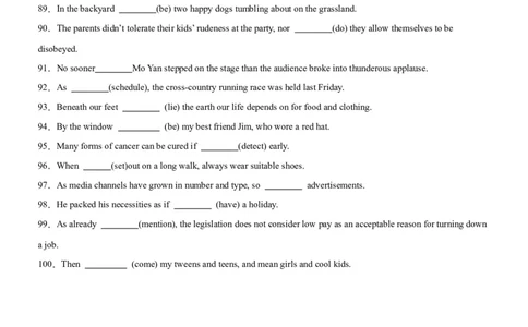 专题19+特殊句式100题-备战2024高考英语语法填空专项分类训练（高考真题+名校模拟真题）_03高考英语_2024年新高考资料_3.2024专项复习