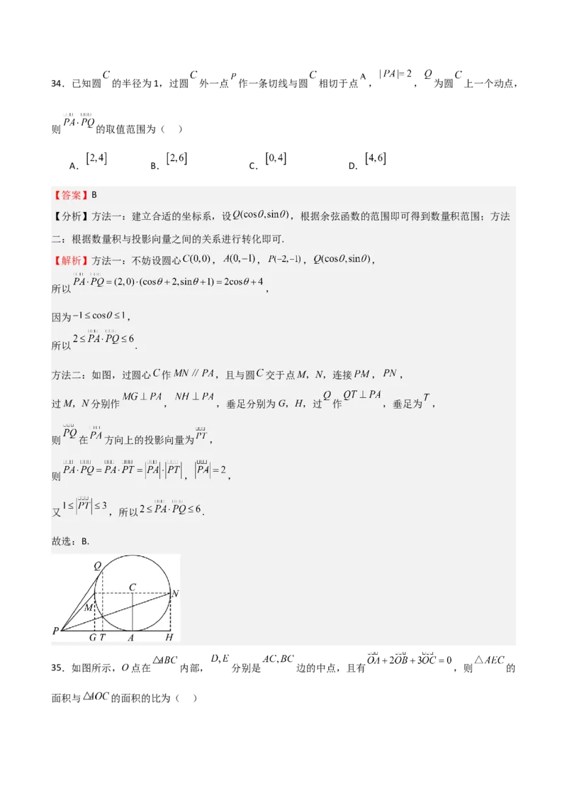 专题16平面向量及其应用（六大题型+模拟精练）（解析版）_02高考数学_2025年新高考资料_一轮复习_2025年高考数学一轮复习《重难点题型与知识梳理&bull;高分突破》（新高考专用）
