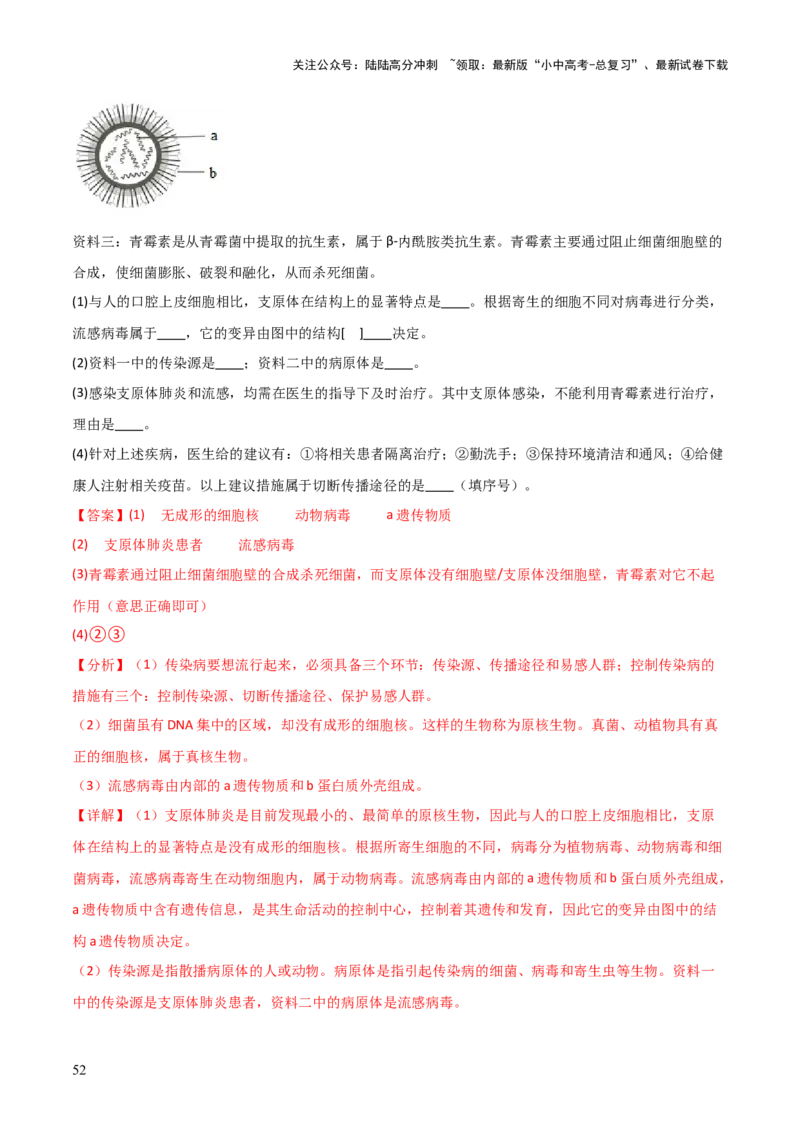 题型06热点情景题解题技巧（解析版）_02中考总复习（2026版更新中）_08-生物-中考总复习_2025中考复习资料_2025年中考生物答题方法模板