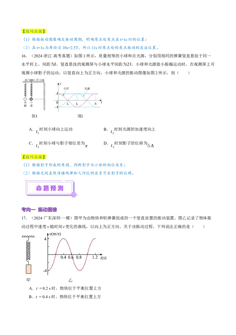 专题15机械振动与机械波（讲义）（原卷版）_03高考英语_2025年新高考资料_二轮复习_01高考语文等多个文件_上好课2025年高考物理二轮复习讲练测（新高考通用）