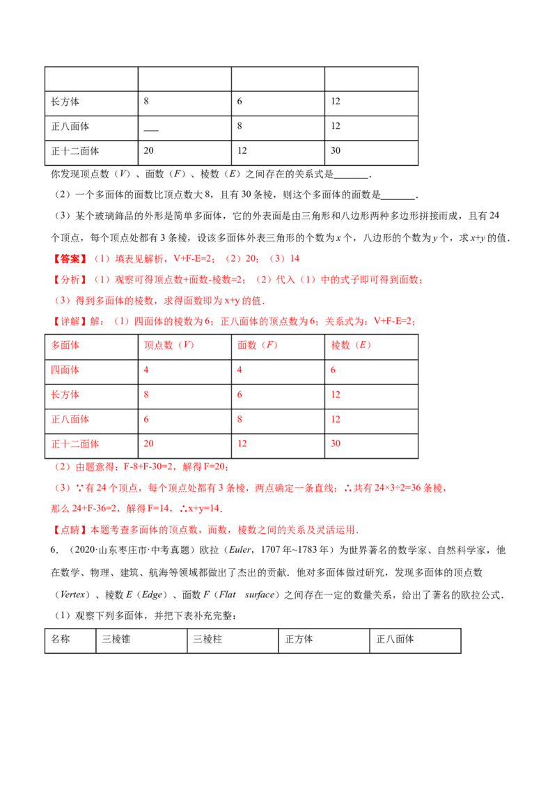 专题01丰富的图形世界重难点题型-2022-2023学年七年级数学上册重难题型全归纳及技巧提升专项精练（北师大版）（解析版）_北师大初中数学_7上-北师大版初中数学_06专项讲练