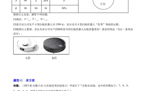 6.2讲从统计图分析数据的集中趋势、数据的离散程度(10类热点题型讲练)（原卷版）_北师大初中数学_8上-北师大版初中数学_旧版_05习题试卷