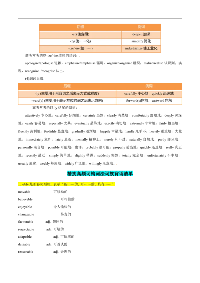 专题14-构词法（解析版）先学先知备考2023年高考英语零轮复习双基必过学与练（通用版）_03高考英语_通用版（老高考）复习资料_2023年复习资料_专项复习